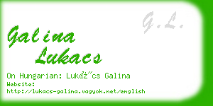 galina lukacs business card